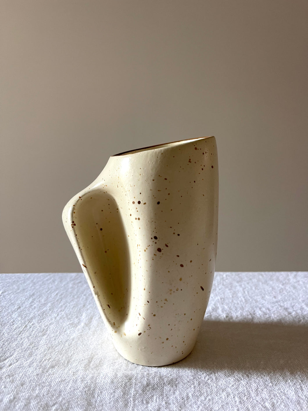 Sculptural Laurentian Speckled Mug