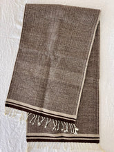 Load image into Gallery viewer, Oaxacan Handmade Wool Runner - Gray and Brown 22.5&quot; x 77.5&quot;
