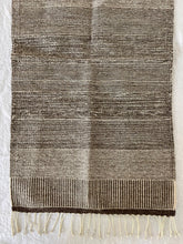 Load image into Gallery viewer, Oaxacan Handmade Wool Rug- Gray Stripe 22.5&quot; x 42&quot;
