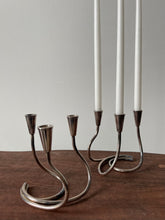 Load image into Gallery viewer, Danish Silver Candle Holders
