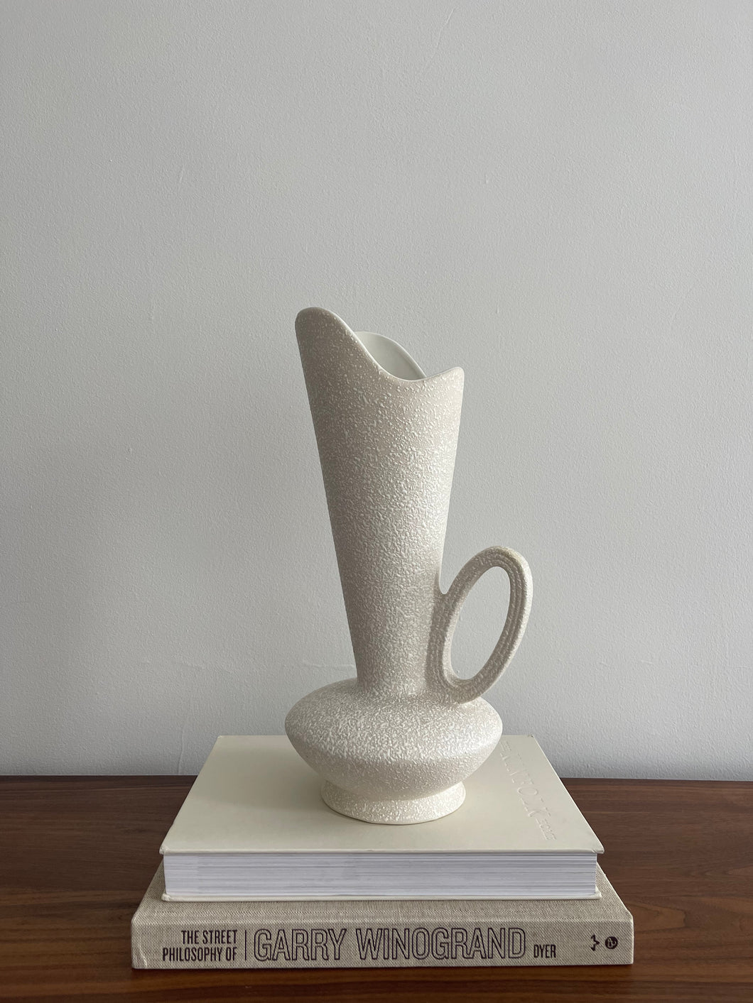 Textured Ceramic Vase with Handle