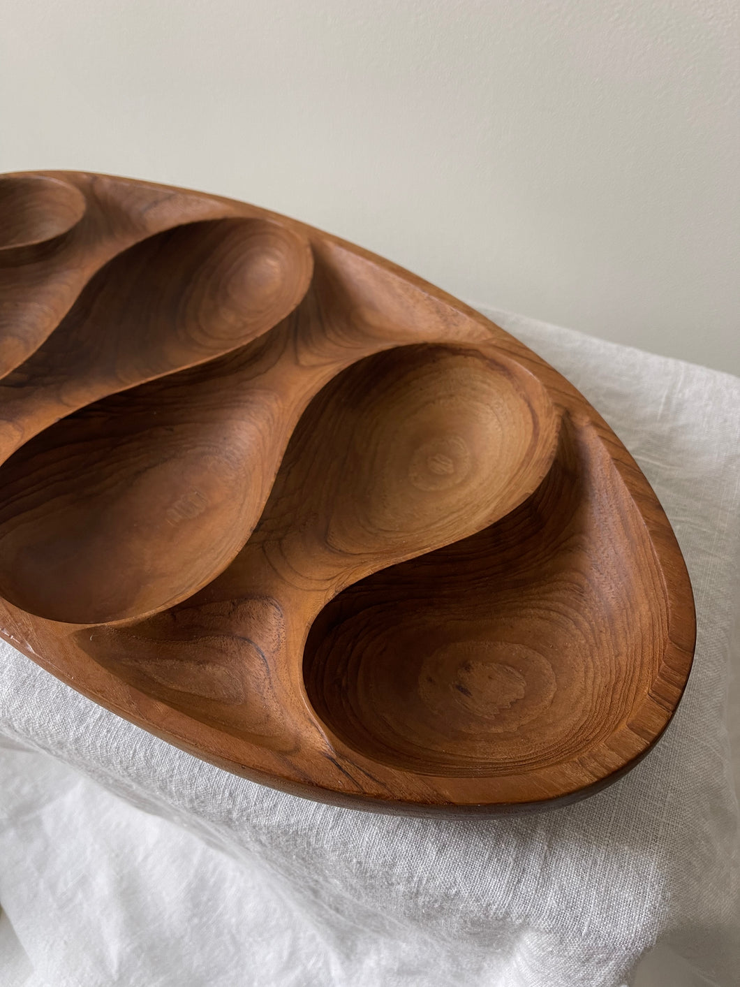 Large Sculptural Wood Tray