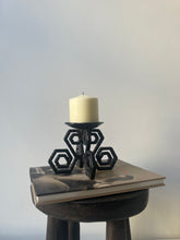 Load image into Gallery viewer, Cast Iron Geometric Candle Holder

