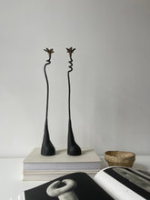 Load image into Gallery viewer, Tall Sculptural Wrought Iron Candle Holders
