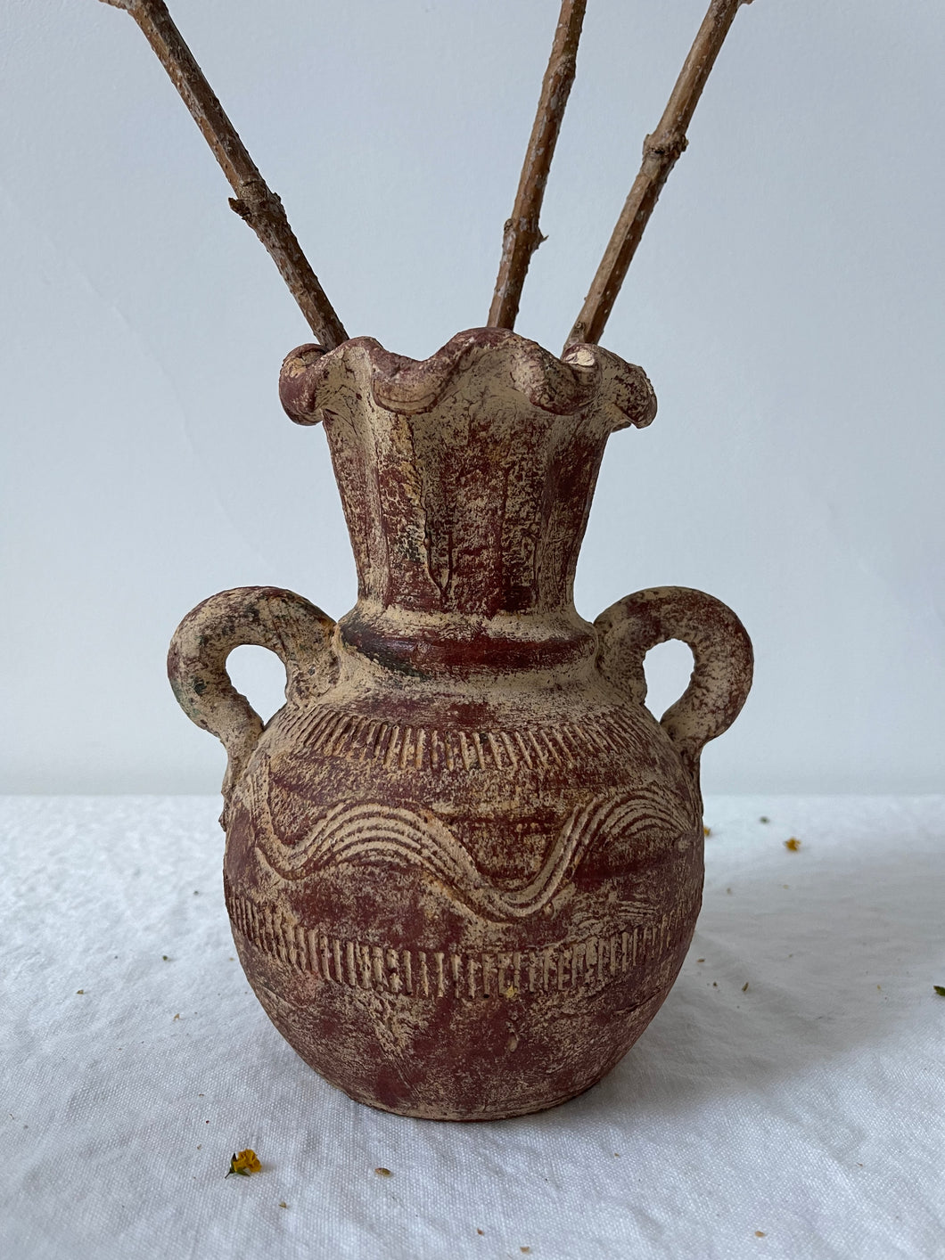 Earthenware Vase with Handles