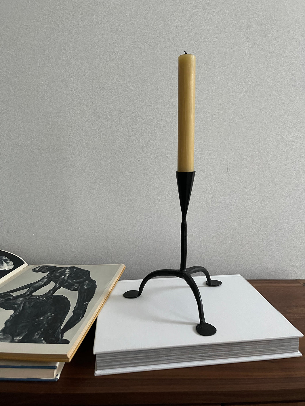 Three Footed Iron Candle Holder