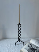 Load image into Gallery viewer, Large Wrought Iron Twisted Candle Holder
