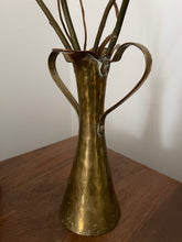Load image into Gallery viewer, Hammered Brass Double Handle Vase

