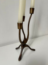 Load image into Gallery viewer, Wavy Brass Candelabra
