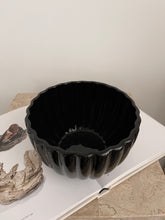Load image into Gallery viewer, 1950 Black Fluted MCM Bowl
