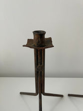 Load image into Gallery viewer, Brutalist Iron 3 Legged Candle Holders
