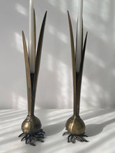 Load image into Gallery viewer, MCM Brass Onion Candle Holders
