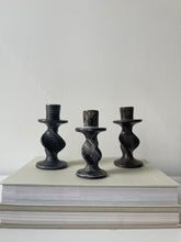 Load image into Gallery viewer, Hand Carved Abstract Soapstone Candle Holders
