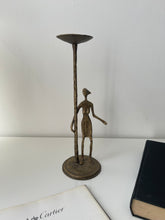 Load image into Gallery viewer, Brutalist Bronze Female Form Candlestick
