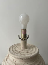 Load image into Gallery viewer, Large Ribbed Plaster Table Lamp
