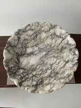 Load image into Gallery viewer, Italian Alabaster Scalloped Pedestal Bowl
