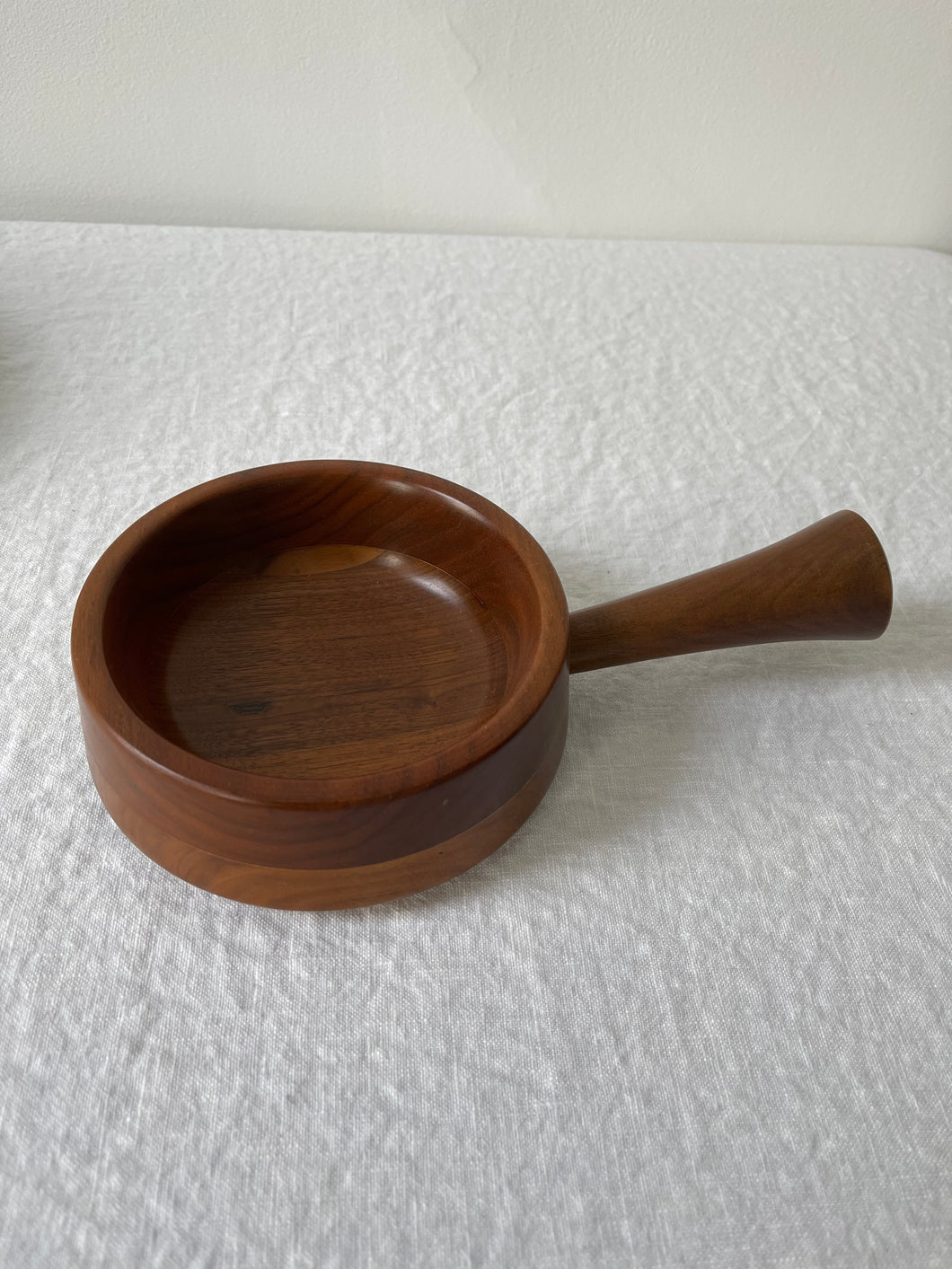 MCM Wood Bowl with Handle