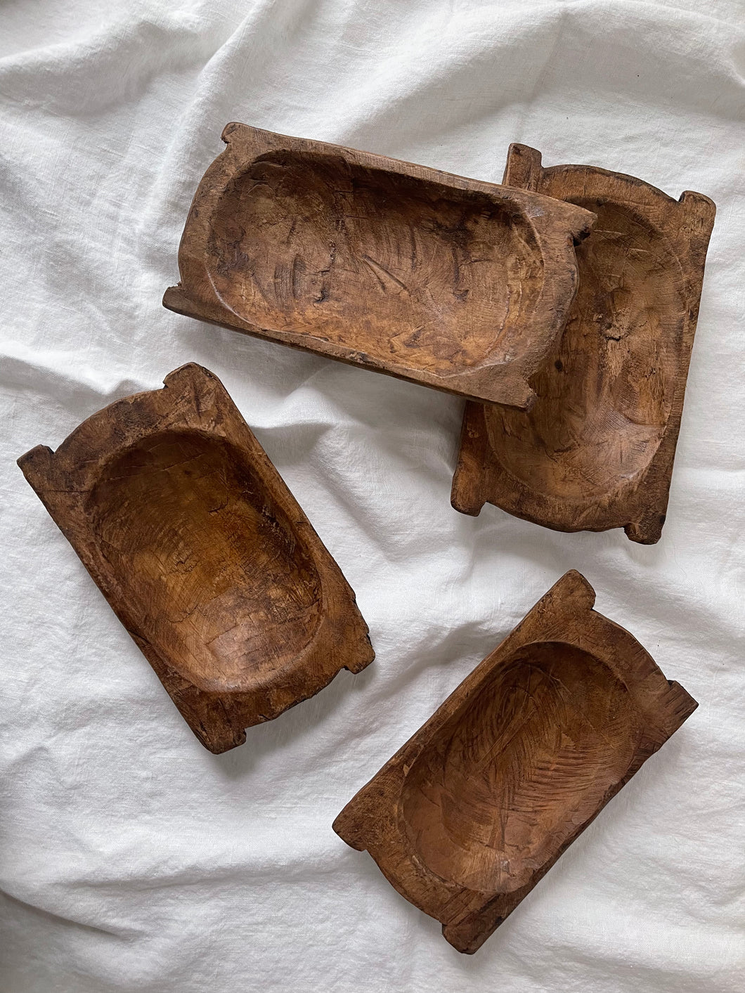 Hand Carved Primitive Wood Bowl