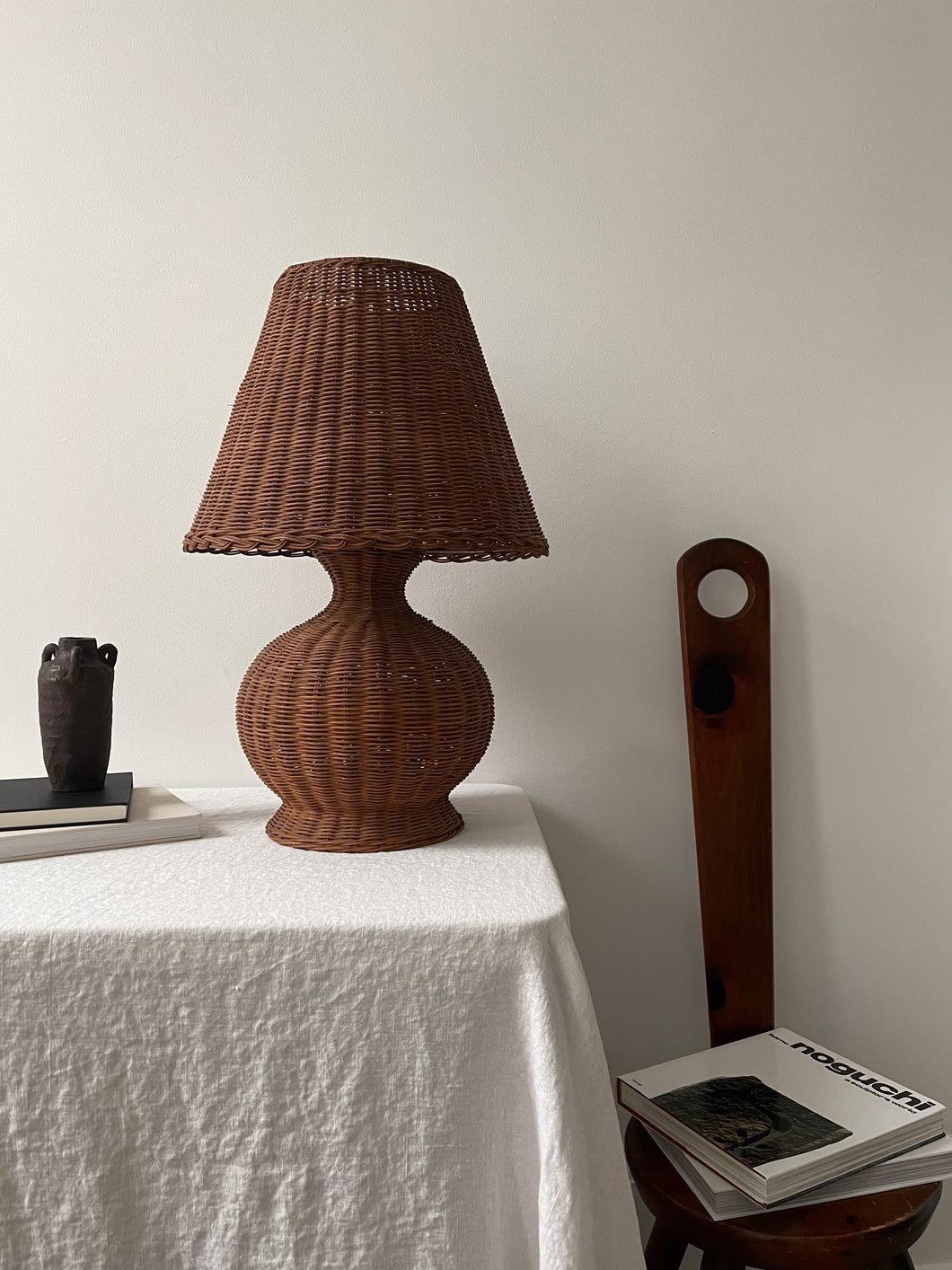 All Wicker Table Lamp