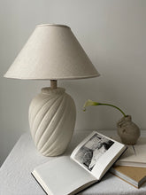 Load image into Gallery viewer, Large Plaster Swirl Table Lamp

