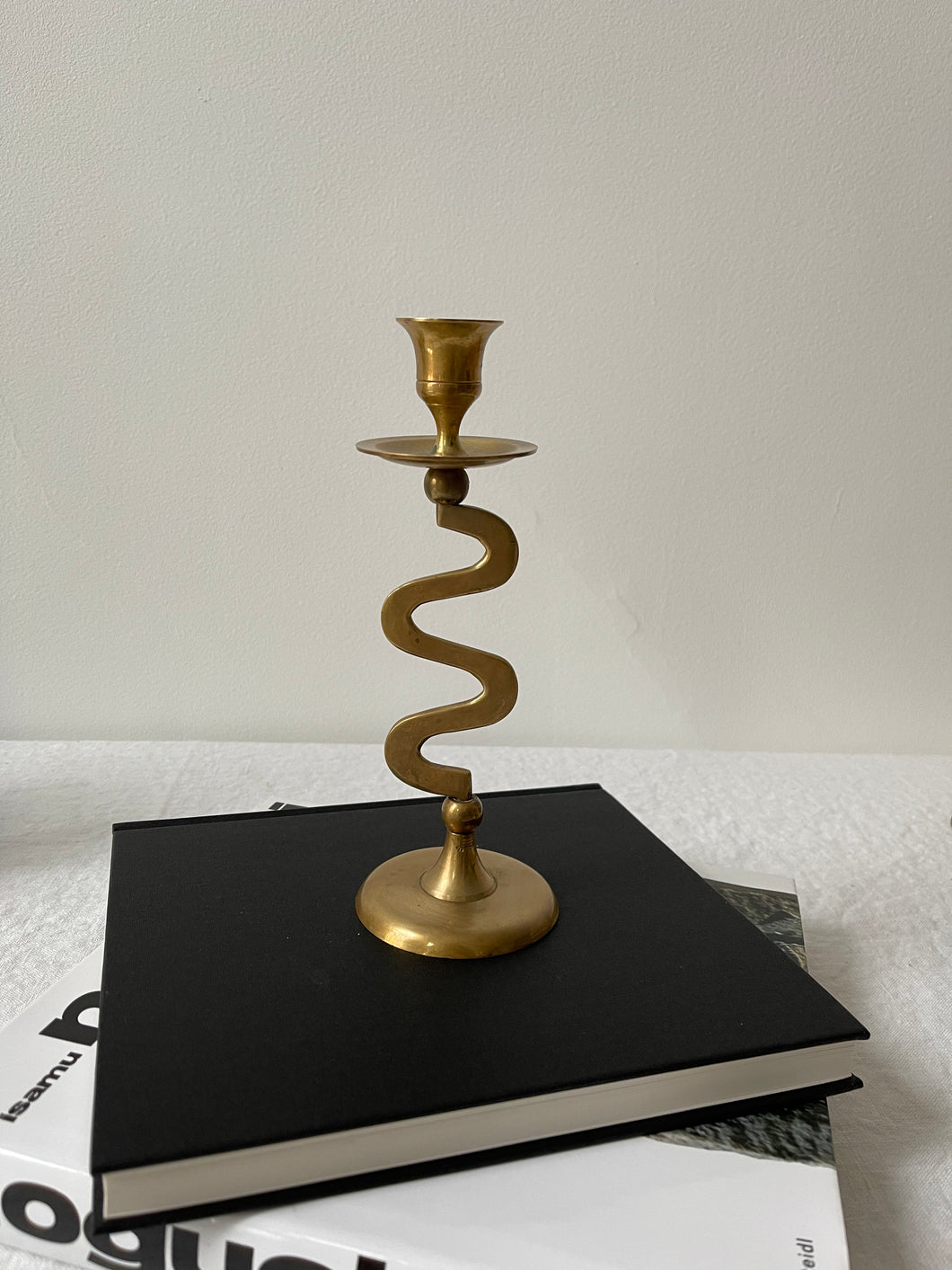 Brass Squiggle Candle Holder