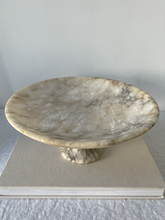 Load image into Gallery viewer, Italian Alabaster Pedestal Bowl
