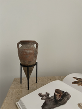 Load image into Gallery viewer, Clay Amphora with Metal Stand
